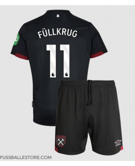 Günstige West Ham United Niclas Fullkrug #11 Auswärts Trikotsatzt Kinder 2024-25 Kurzarm (+ Kurze Hosen)